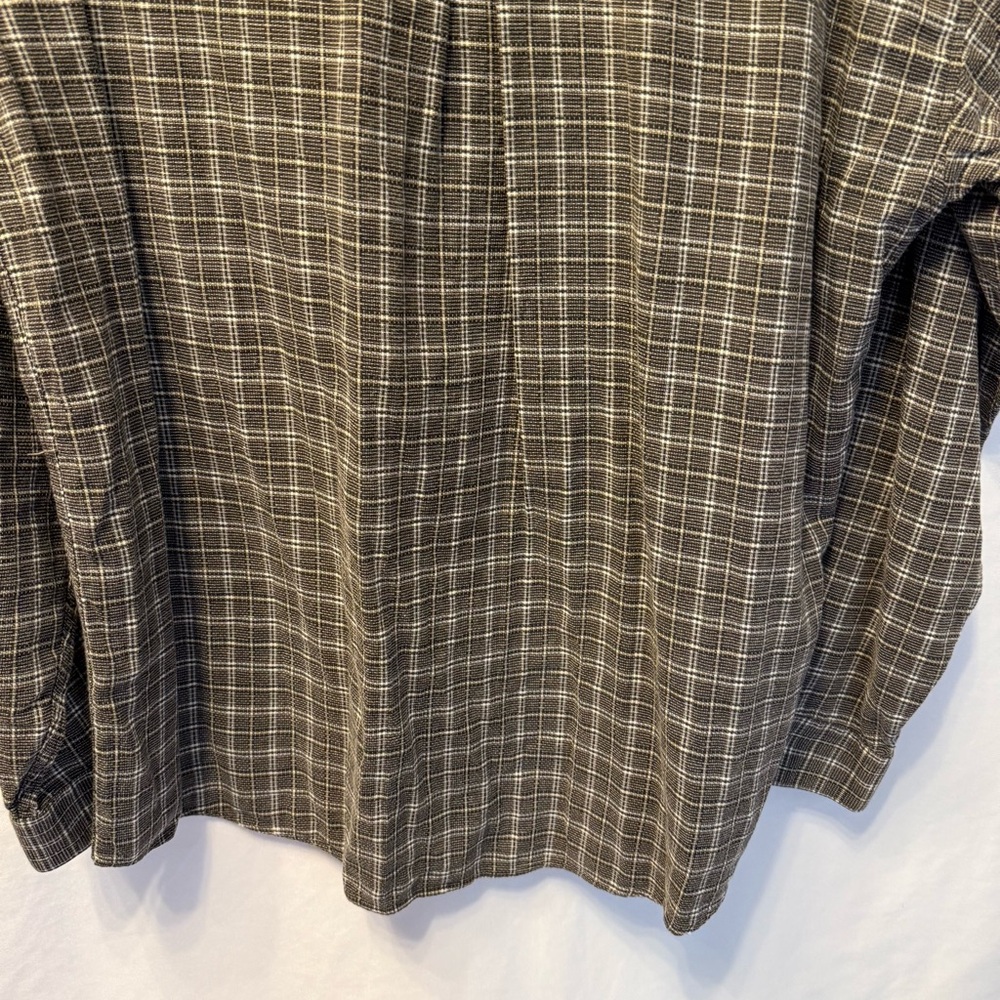 ViSiVo Textured Brown Plaid Button-Up Shirt Men’s L 16-16½‎ Classic Grandpacore - Picture 13 of 14